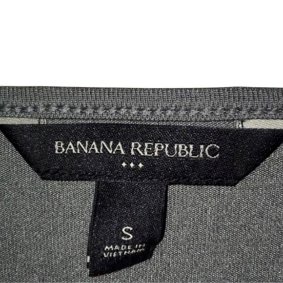 Banana Republic Factory Grey Cutout Details Long Sleeve Top Size Small EUC - Picture 2 of 16